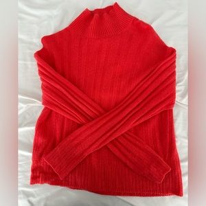 Coral pink, J Crew sweater